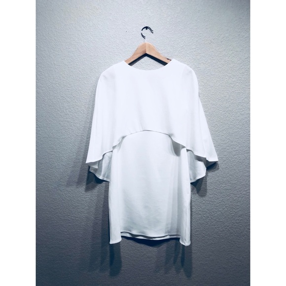 asos white cape dress